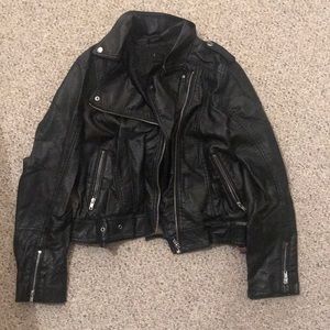 H&M Fitted Leather Jacket